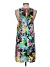 Glam 100% Polyester Print Green Casual Dress Size S - photo 2