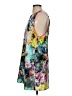 Glam 100% Polyester Print Green Casual Dress Size S - photo 5