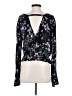 Express 100% Rayon Black Long Sleeve Blouse Size S - photo 2