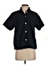 JAJU Black Short Sleeve Button-Down Shirt Size S - photo 1