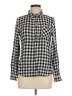 Matilda Jane 100% Rayon Checkered-gingham Black Long Sleeve Button-Down Shirt Size M - photo 1