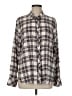 Treasure & Bond Plaid Gray Long Sleeve Button-Down Shirt Size M - photo 1