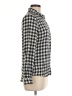 Matilda Jane 100% Rayon Checkered-gingham Black Long Sleeve Button-Down Shirt Size M - photo 4