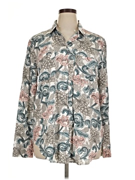 Ann Taylor Loft Outlet Long Sleeve Button Down Shirt