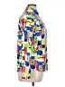 IBKUL Color Block Blue Long Sleeve Blouse Size XL - photo 4