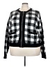ELOQUII Elements 100% Acrylic Checkered-gingham Black Cardigan Size 22 - 24 - photo 1
