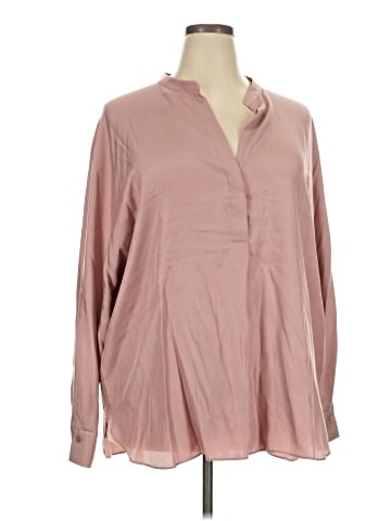Vince. Long Sleeve Silk Top (view 1)