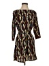 Tyche 100% Polyester Print Brown Casual Dress Size S - photo 1