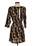 Tyche 100% Polyester Print Brown Casual Dress Size S - photo 2