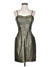 Cache Metallic Silver Cocktail Dress Size 2 - photo 1