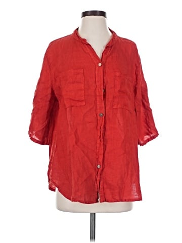 Unbranded 3/4 Sleeve Button-Down Shirt (view 1)
