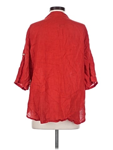 Unbranded 3/4 Sleeve Button-Down Shirt (view 2)