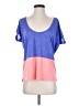 Nike 100% Polyester Color Block Blue Short Sleeve Top Size S - photo 1