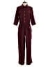 Emma & Michele 100% Polyester Burgundy Jumpsuit Size S - photo 1