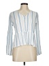 SO Stripes Blue Long Sleeve Blouse Size M - photo 1