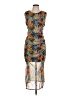 Saunders Collective 100% Polyester Print Brown Cocktail Dress Size 10 - photo 1