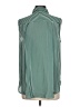 Worthington 100% Polyester Stripes Green Sleeveless Blouse Size L - photo 2