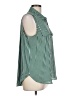 Worthington 100% Polyester Stripes Green Sleeveless Blouse Size L - photo 4
