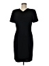Patrick Collection 100% Polyester Solid Black Casual Dress Size 6 - photo 1