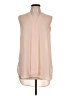 H&M 100% Polyester Tan Sleeveless Blouse Size 10 - photo 1
