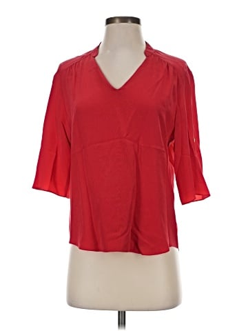 Amanda Uprichard 3/4 Sleeve Silk Top (view 1)