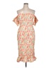 Dee Elly 100% Polyester Tropical Orange Cocktail Dress Size XL - photo 1