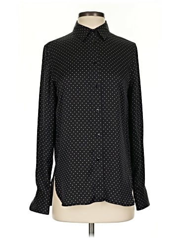 Vince. Long Sleeve Silk Top (view 1)