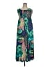 Notations Print Green Casual Dress Size XL - photo 1
