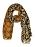 Unbranded 100% Viscose Animal Print Yellow Brown Scarf One size - photo 1
