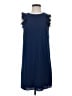 Naked Zebra Solid Blue Casual Dress Size S - photo 1