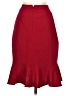 Unbranded 100% Polyester Solid Red Formal Skirt Size 2 (petite) - photo 2