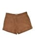 Hinge 100% Leather Solid Brown Tan Khaki Shorts Size 8 - photo 1