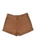 Hinge 100% Leather Solid Brown Tan Khaki Shorts Size 8 - photo 2