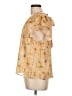 MELLODAY 100% Polyester Yellow Short Sleeve Blouse Size L - photo 5