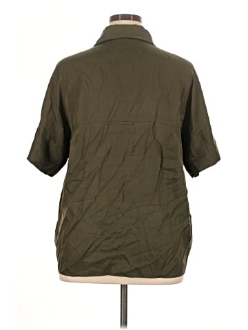 Vince. Short Sleeve Silk Top (view 2)