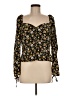 Topshop 100% Polyester Black Long Sleeve Blouse Size 8 - photo 1