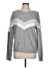 Nine West Chevron-herringbone Gray Pullover Sweater Size L - photo 1