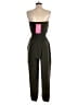 Assorted Brands 100% Polyester Solid Green Jumpsuit Size S - photo 2