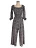 1.State 100% Polyester Animal Print Gray Black Jumpsuit Size S - photo 1