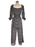 1.State 100% Polyester Animal Print Gray Black Jumpsuit Size S - photo 2