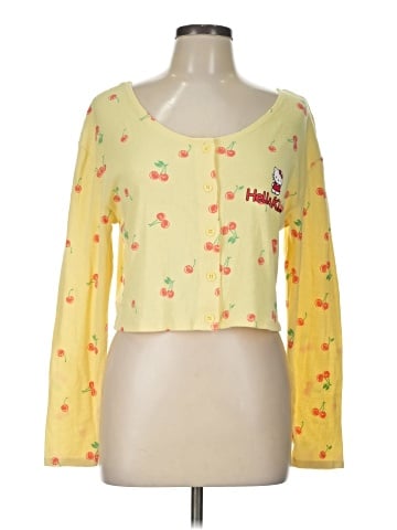 Hello Kitty Long Sleeve Henley (view 1)