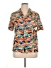 elevenparis. 100% Viscose Tropical Orange Short Sleeve Blouse Size XL - photo 1