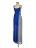Pink Owl 100% Polyester Color Block Blue Casual Dress Size S - photo 1