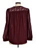 LoveRiche 100% Polyester Burgundy Long Sleeve Blouse Size M - photo 2
