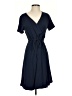 Basic Editions Solid Blue Casual Dress Size S - photo 1