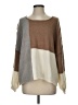 by the River Color Block Brown Pullover Sweater Size S - photo 1