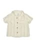 Carter's 100% Cotton Stripes Ivory Short Sleeve Button-Down Shirt 3-6 MO / 6 MO - photo 1