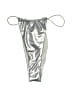 Oh Polly Metallic Silver Swimsuit Bottoms Size S - photo 2