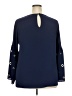 MICHAEL Michael Kors Blue Long Sleeve Blouse Size XXL - photo 2