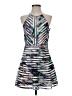 Parker 100% Polyester Graphic Silver Cocktail Dress Size S - photo 1